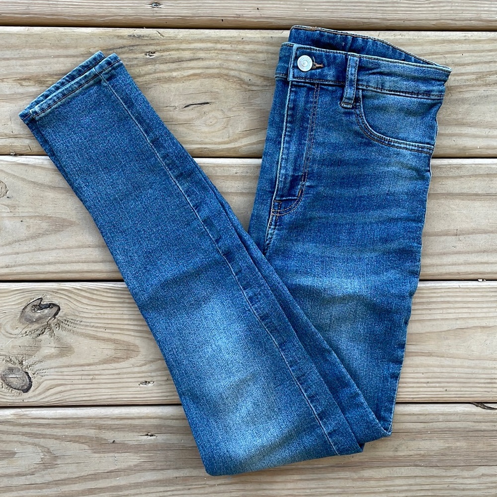 H&M Medium Wash High-Rise Skinny Jeans